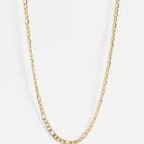18K Gold Figaro Chain Necklace