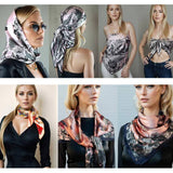 Square Silky Satin Scarf Shawl