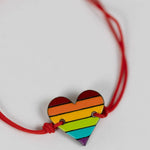 Rainbow Heart Gourd Bracelet