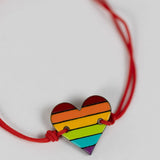 Rainbow Heart Gourd Bracelet