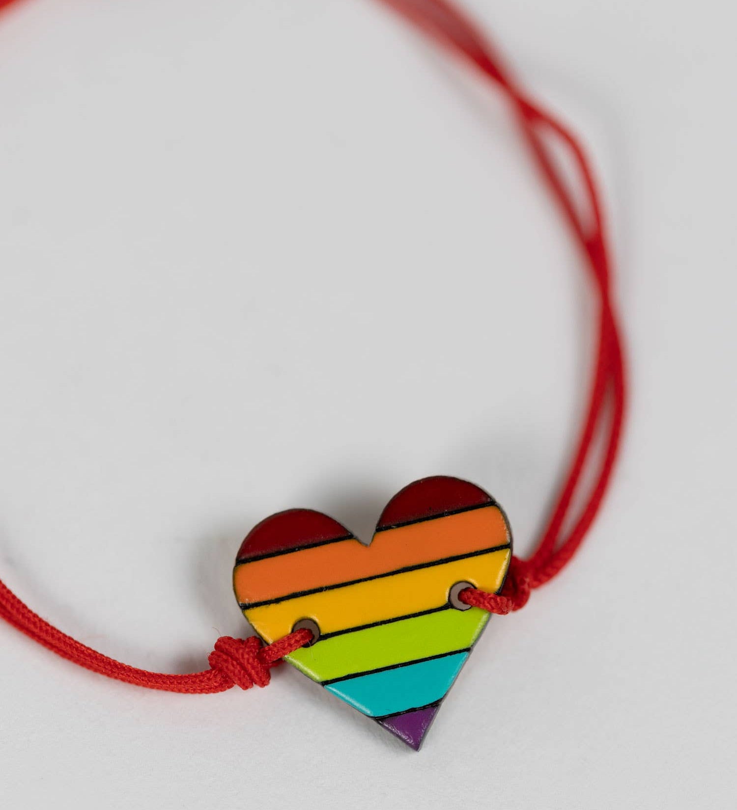 Rainbow Heart Gourd Bracelet