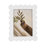 White 5x7 in. Resin Rectangular Scallop Edge Photo Frame