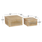 Country Cottage Brown Wood Box Set