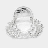 Enamel Queen Hat Afro Woman Pin Brooch