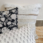 Hand block printed pillow cover with insert