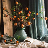 Handmade Artificial Pomegranate Stem – Faux Fruit Decor (Sold Individually)
