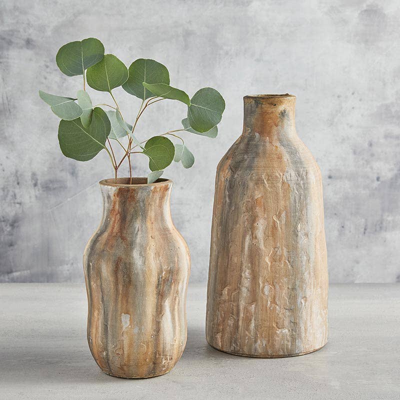 Painted Wide Vase - Set of 2
