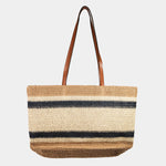 Hello Weekend Straw Braided Tote Bag