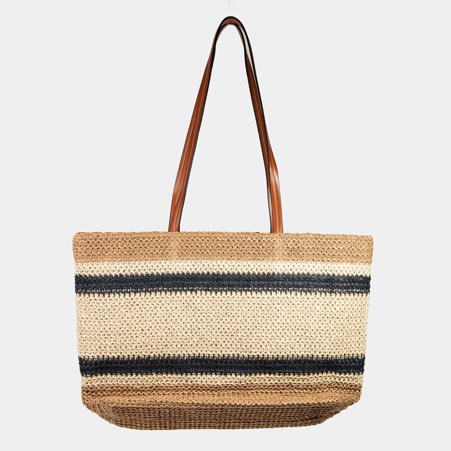 Hello Weekend Straw Braided Tote Bag