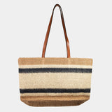 Hello Weekend Straw Braided Tote Bag