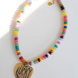 Lucky In Love Stone Necklace - Rainbow