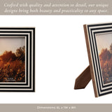 Black/White 4x6 in. Resin Dimensional Lines Photo Frame