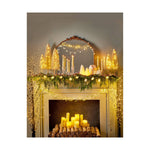 Ivory Twist LED Taper Candles Set of 2