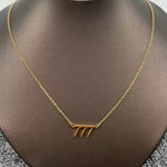 Lucky Numbers 18K Gold Plated Stainless Steel Necklace - FGS