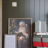 Classic Santa Framed Antique Art