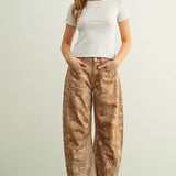 PAISLEY PRINT WASHED JEANS