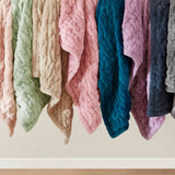 Soft Ruched 50x60" Throw Blanket, Grey