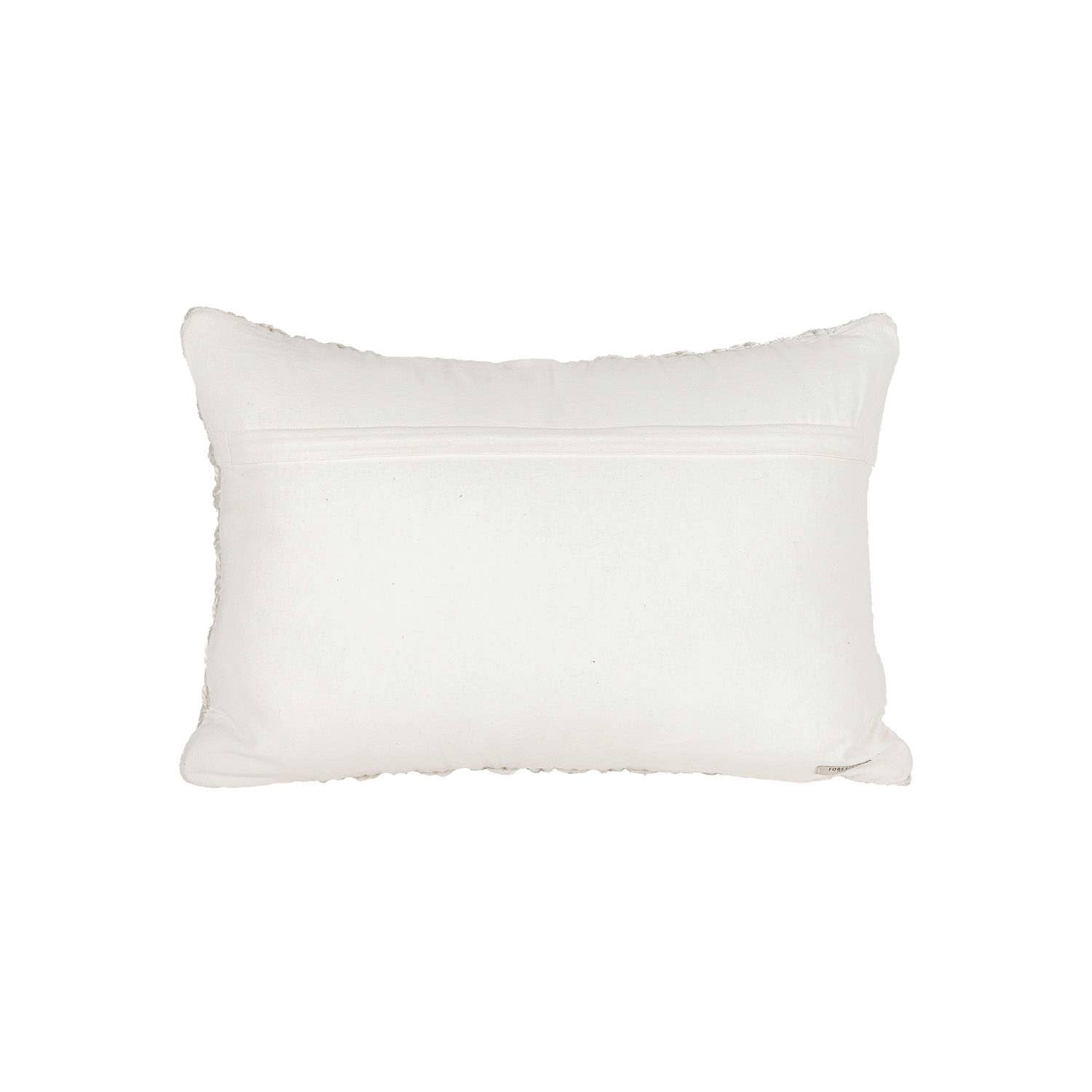 16X24 Hand Woven Sonia Knotted Pillow White