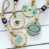 Evil Eye Wall Hanging, Gold Evil Eye Wall Decor, Protection