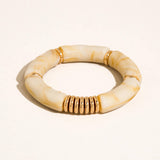 Cove 18K Gold Non-Tarnish Chunky Resin Bangle Set