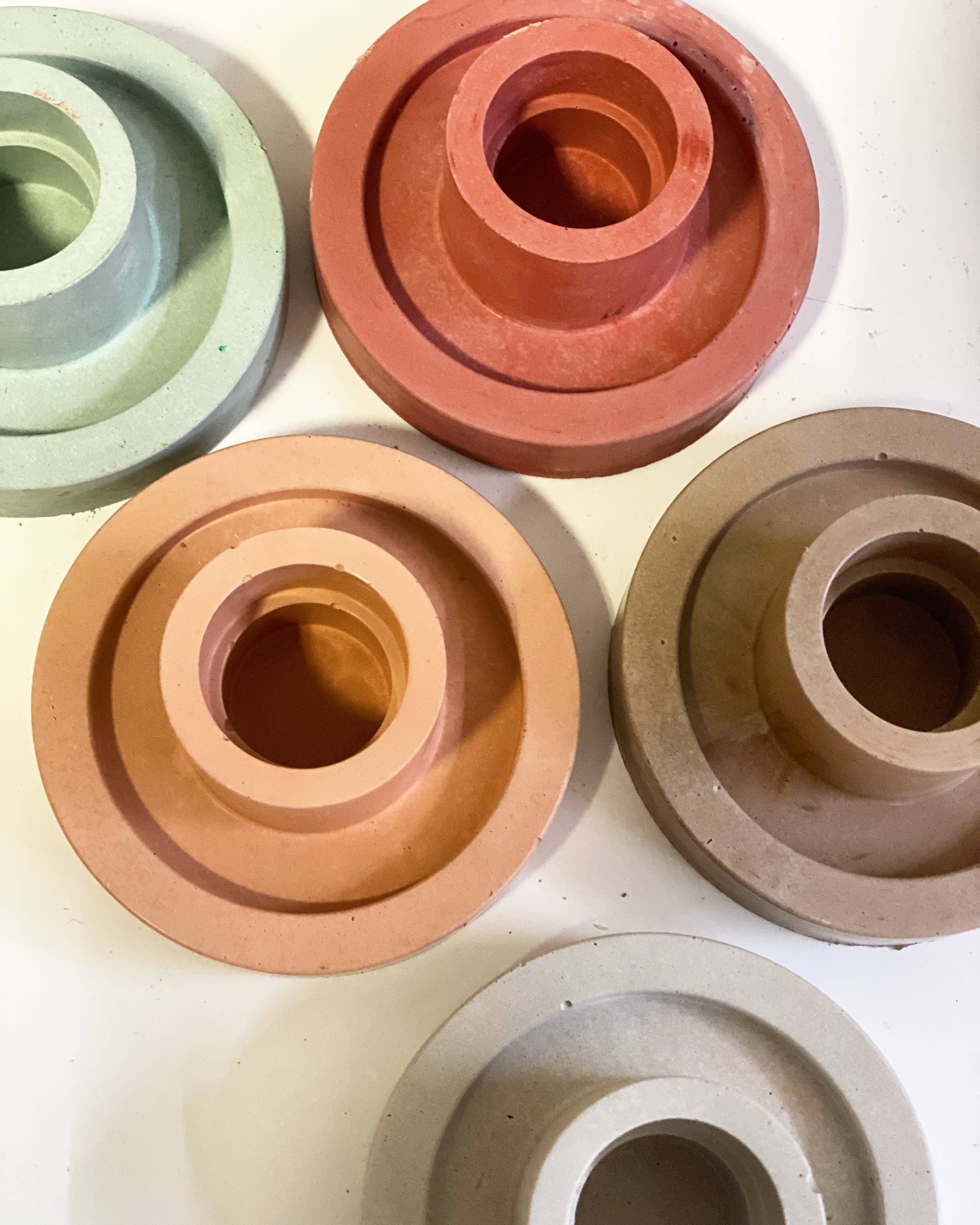 The Round Taper Candle Holder set of 2