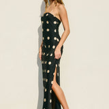 Gentle Whisper Strapless Tie Back Maxi Dress