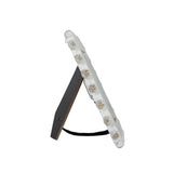 Belle 4x6 Photo Picture Frame Ball Accents of White Wood