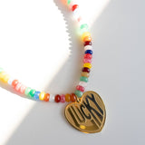 Lucky In Love Stone Necklace - Rainbow