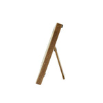 Wooden stand on a white background