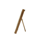 Wooden stand on a white background