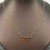 Lucky Numbers 18K Gold Plated Stainless Steel Necklace - FGS