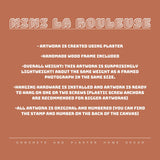 Very large abstract framed plaster canvas