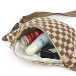 ..._ SI-26461 Checkered Crossbody Sling Belt Bag/ Fanny Pack