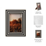 Black/White 4x6 in. Resin Dimensional Lines Photo Frame