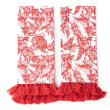 Nutcracker Toile Tassel Kitchen Towel Set