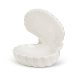 Double Clam Shell Dish-Wht-3.5"D