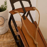 METAL AND WOOD CHRISTMAS SLED