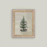 Vintage Tree with Bows Framed Antique Art