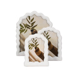 4 in. x 6 in. White Resin Wavy Arch Photo Frame