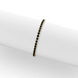 18K Gold PVD Jet Black Tennis Chain Bracelet / Anklet