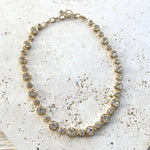 Chunky crystal clear statement necklace tennis