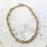 Chunky crystal clear statement necklace tennis
