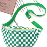..._ SI-26461 Checkered Crossbody Sling Belt Bag/ Fanny Pack