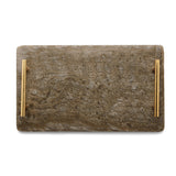 Brown Resin Serving Board with Handles