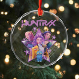 Huntrix K-pop Faux Glass Ornament, Demon Hunters Christmas