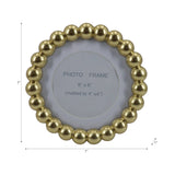 Photo Frame - Gold Glass Elegant Matted Beaded, 6x6 in.