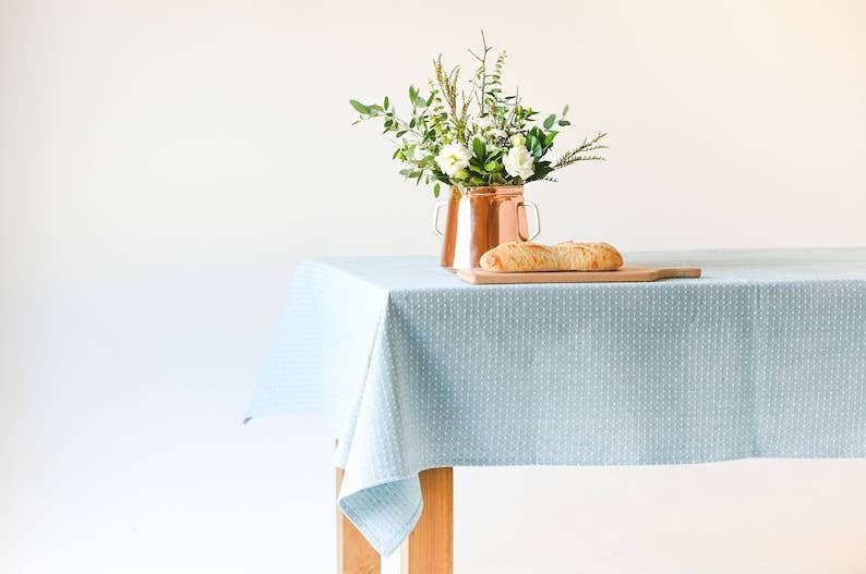 Blue Dotted Tablecloth 60x90