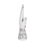 White 10 in. Resin Tattoo Hand Sculpture