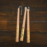 Floral Inlaid Tapered Candles - Set of 3