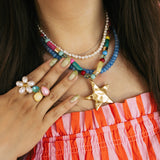 Whimsical Star Beaded Necklace